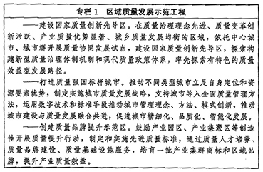 中共中央 國務院印發(fā)《質(zhì)量強國建設綱要》